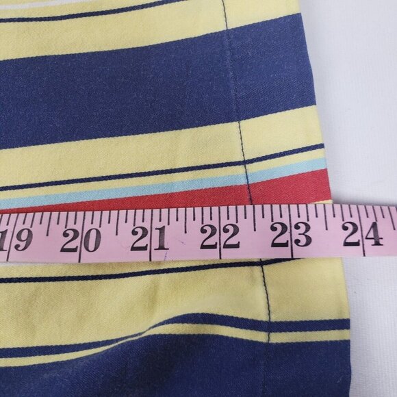 Loudmouth Golf Shorts Men’s Size US 38 Striped Bermuda Golf Blue Yellow … - Picture 10 of 15